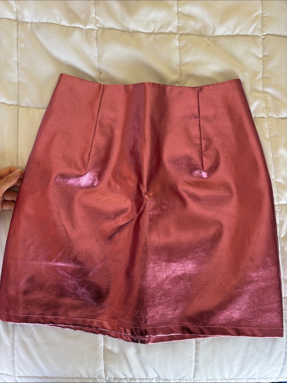 Shiny Rose Metallic Mini Skirt Size Small *Can Wear as Set